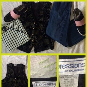 Sparkling vest with tie in back